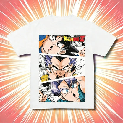 Dragon Ball Goku Unisex Pure Cotton T-shirt 2026 Summer New Popular Anime Printed Casual Parent-child Short Sleeved Shirt