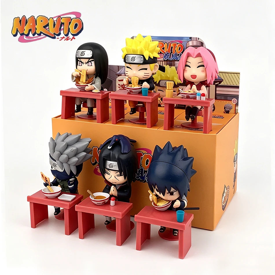 Anime New In Stock  Naruto Breeze Ramen Lamian Noodles Theme Blind Box Handmade Ornament Gift Naruto Sasuke Model Toys