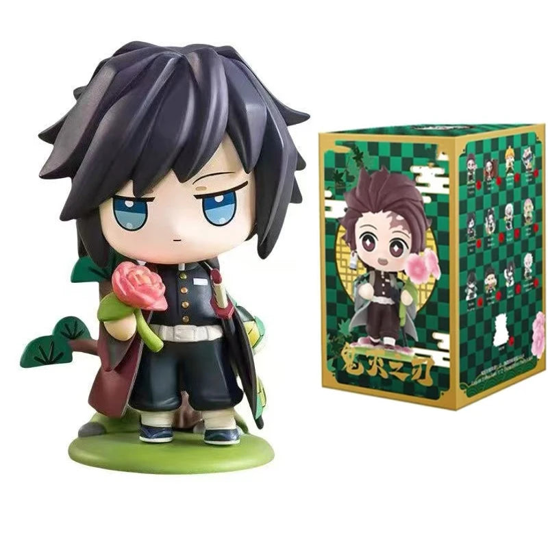 2026 Tanjiro Kamado Nezuko Demon-Slayer Anime Cartoon Figure Blind Box Creative Personalized Statue Ornament Surprise Gift Box