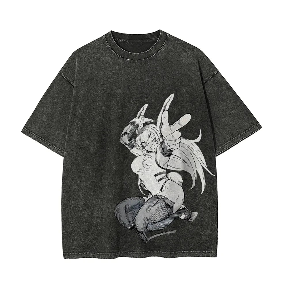 My Hero Academia Mirko Acid Wash Tee