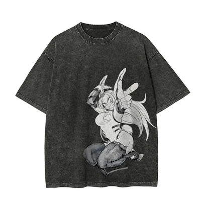 My Hero Academia Mirko Acid Wash Tee