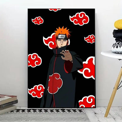 N-Naruto Akatsuki Pain Poster for Modern Decor in Home Offices, Bedrooms, Living Rooms, Kitchens, Bathrooms.