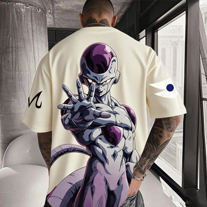 Dragon Ball Frieza Anime Men's T Shirt Cotton Women Short Sleeve Graphic Tee Streetwear Summer Casual Tops Hip Hop Y2k Clothes