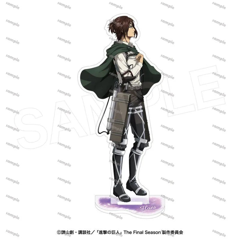Attack On Titan Eren Mikasa Acrylic Figure Display Cartoon Stand Model Plate Anime Merch Accessories Desk Ornament Keychain