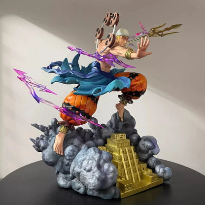 One Piece Jt Enel 28cm Figure Thunder God GK PVC Full Spray Paint Exquisite Statue Anime Model Toy Desktop Deco Collectible Gift