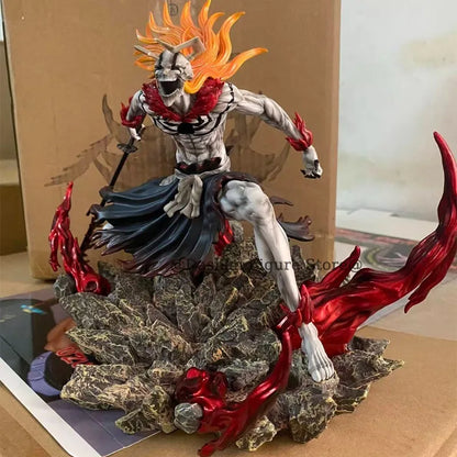 23cm Bleach Hollow Ichigo Action Figure Collectible Doll Saigo No Getsuga Tenshou Hollowfied Kurosaki Ichigo Statue Model Toys