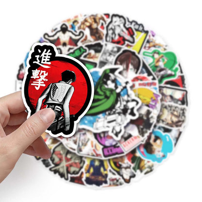 51PCS Attack on Titan Stickers Mikasa Graffiti Stickers DIY Diary Phone Case Handmade Scrapbook Aesthetic Stickers