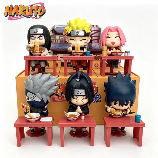 Anime New In Stock  Naruto Breeze Ramen Lamian Noodles Theme Blind Box Handmade Ornament Gift Naruto Sasuke Model Toys