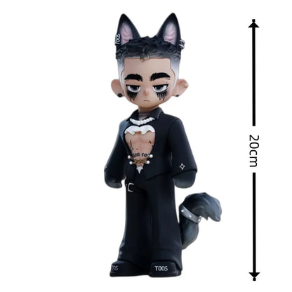 Toos Deer Head Boy Figure Muscle Guy Handsome Boy with Tattoo Warrior Doll Running Park Collection Ornament Accompany Gift