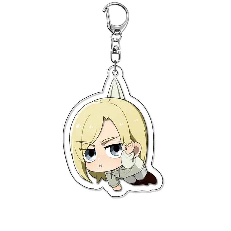 Attack On Titan Eren Jäger Anime Acrylic Keychain Jewelry Animation Products Key Chain Bag Charms Creative Pendant Friends Gift