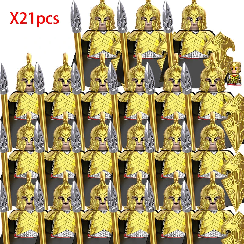 Lord Rings Elves Orcs Army Dwarf Rohan Mini Action Toy Figures Building Blocks Assembly Toys for Kids Birthday Gift