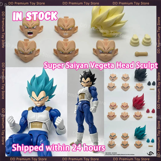 IN STOCK Dragon Ball Z Super Saiyan Vegeta Head Accessories Action Figure Shf Despair Crying Version Vegeta Heads Sculpt Toys