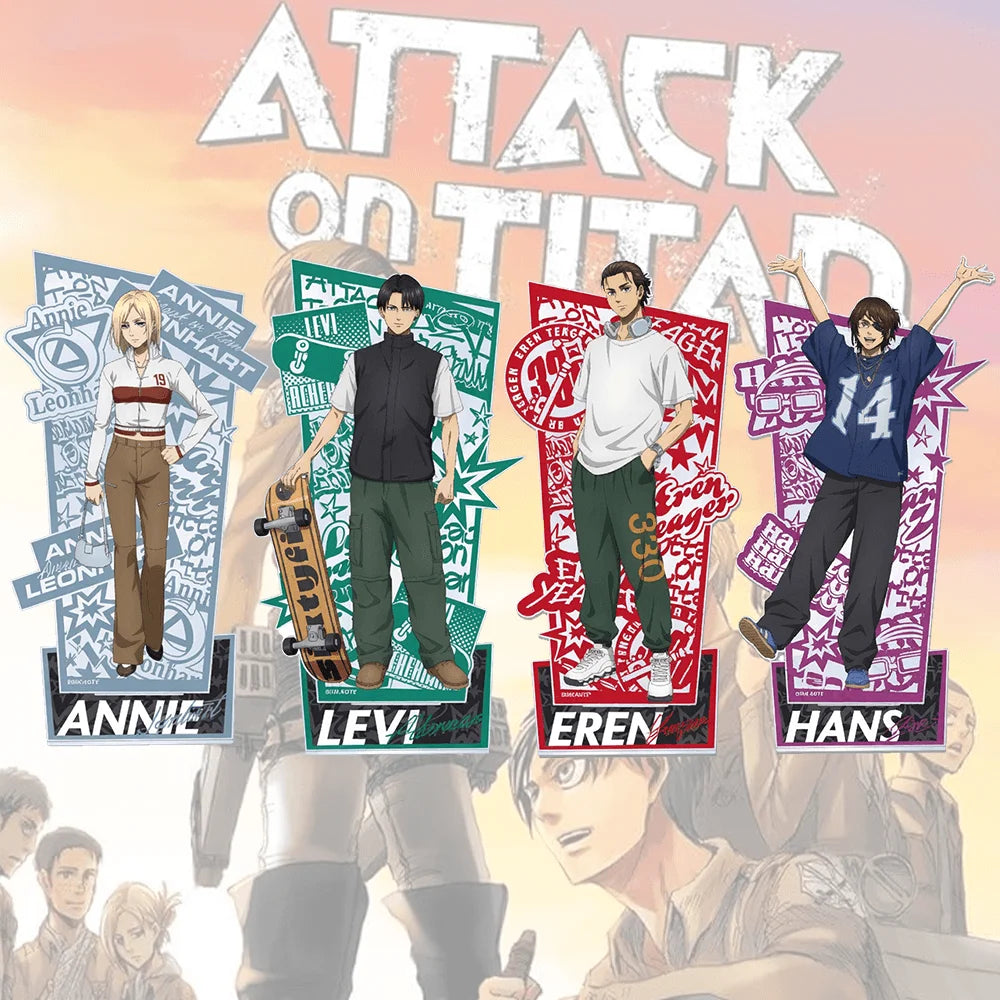 Attack On Titan Annie Leonhart 15cm Acrylic Stand Keychain Casual Streetwear Ver Tabletop Ornament Desk Room Decor Figure Gift
