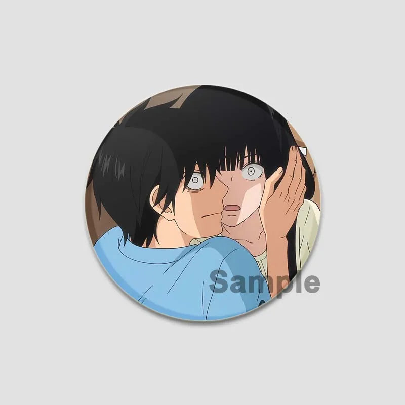 Kimi Ni Todoke Tinplate Pin Round Cartoon Snap-in Brooches