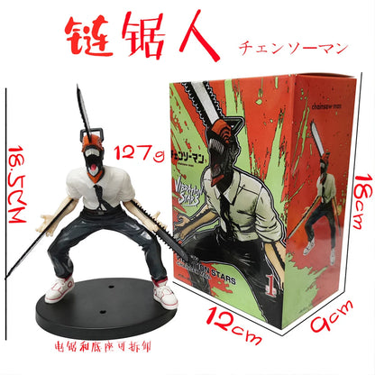 Man chainsaw denji anime figure denji/power action figure 1560 chainsaw man denji statuette adult model collectible doll toy