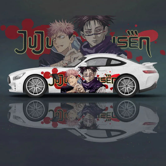 Custom Yuji Itadori Japanese Anime 2pcs Car Sticker