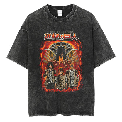 Harajuku Anime Attack on Titan Levi Ackerman Print Tee