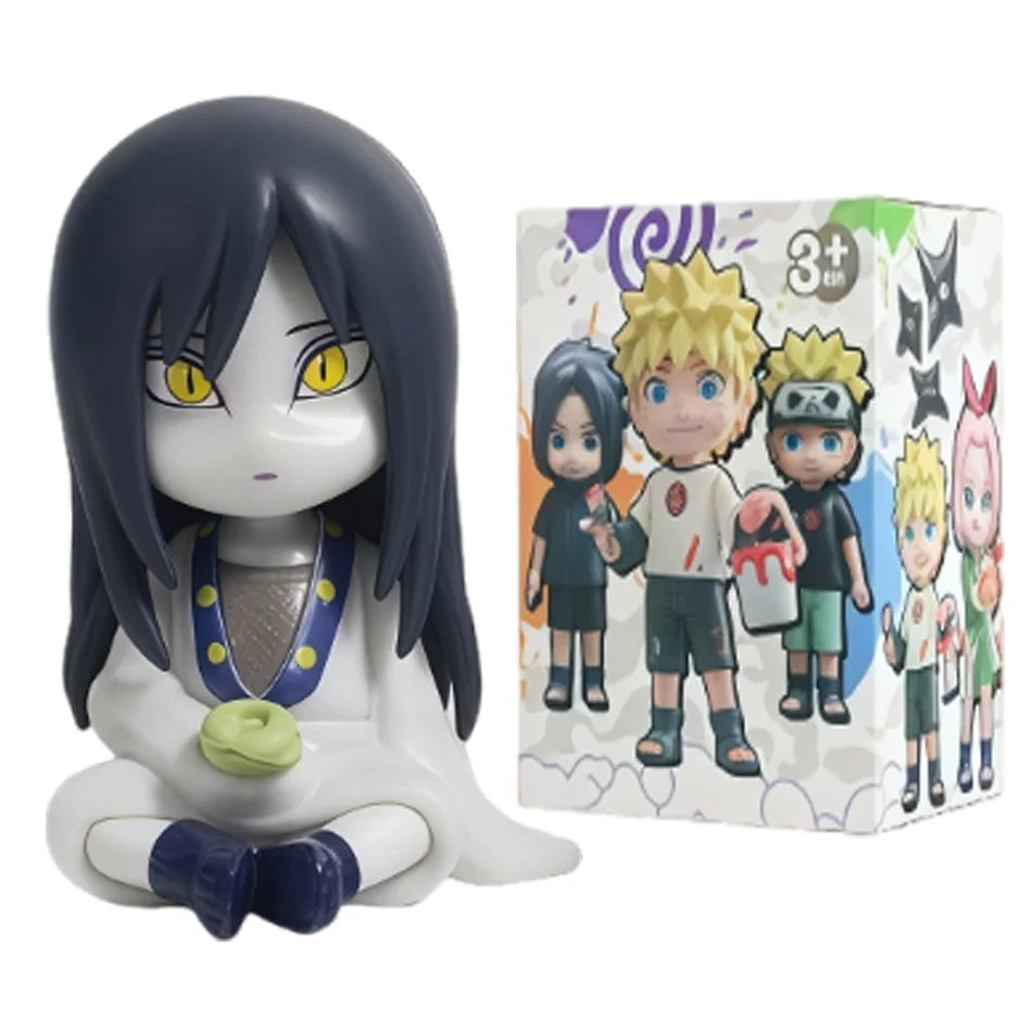 Naruto Blind Box Figure Uzumaki Shippuden Childhood Series Naruto Q PVC Model Toys Desktop Ornament Christmas Halloween Gifts