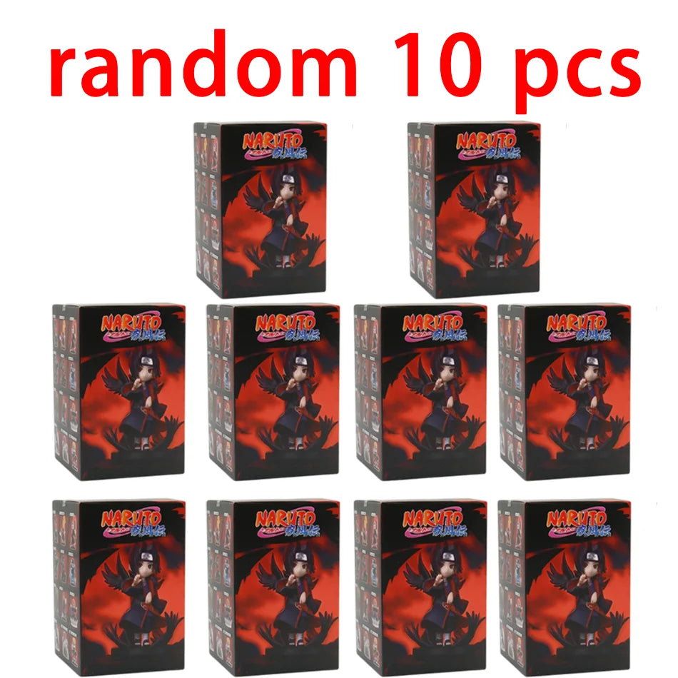 1-12pcs Naruto Blind Box Figure Toys Shippuden Akatsuki Arc Series Trendy Mystery Box PVC Model Surprise Christmas Toys Gift