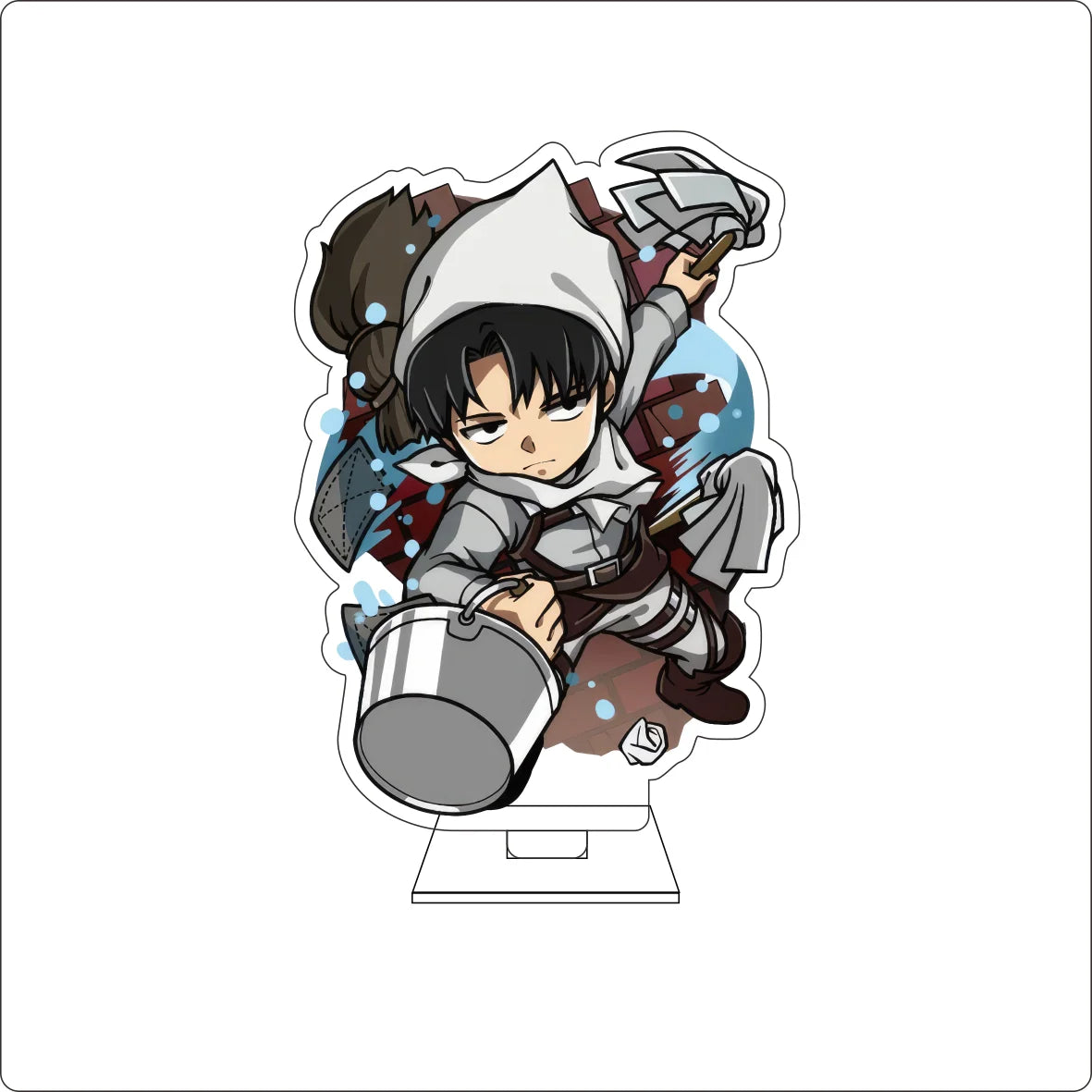 10CM Anime Attack on Titan Cosplay Cute Acrylic Figure Stand Plate Armin Arlert Mikasa·Ackerman Eren Jaeger Ornaments Gifts
