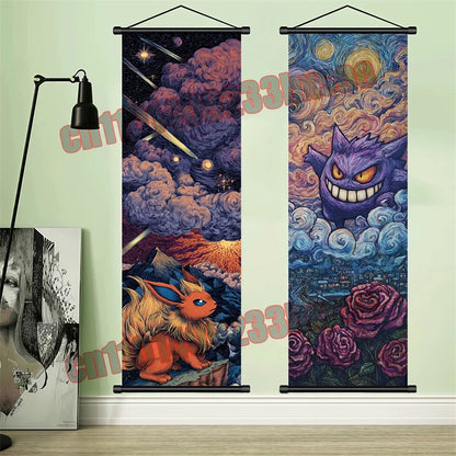 Pokemon Gengar Scroll Painting