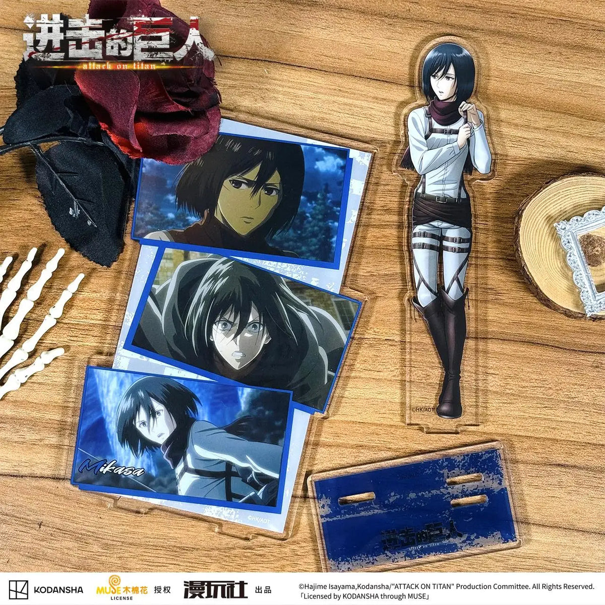 Attack on Titan Eren Jager Rival Ackerman Mikasa China Official Authorization TV Scene Series Acrylic Standing Plates