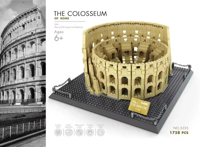 MOC World Famous Architecture Edifice Opera House Building Blocks Villa Savoye Bridge Tower Toy Children Birthday Christmas Gift