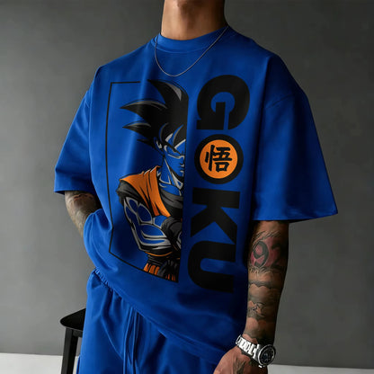 2026 New Summer Dragon Ball 40th Anniversary Wukong 100% Cotton Anime Printed T-shirt Extra Size Casual Streetwear Unisex Y2k