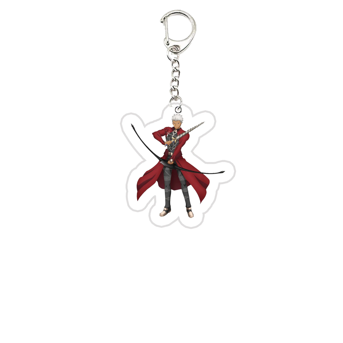 Acrylic Fate Stay Night Keyring Key Chains Cute Artoria Pendragon Saber KeyChain Pendant KeyRing for Accessories Bag Fans Gifts