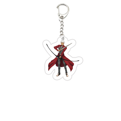 Acrylic Fate Stay Night Keyring Key Chains Cute Artoria Pendragon Saber KeyChain Pendant KeyRing for Accessories Bag Fans Gifts