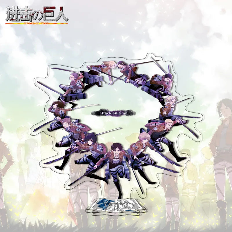 Attack on Titan Acrylic Stand Anime Large Stand Cartoon Cute Character Figure Display Stand Anime Merchandise Collectible Gift