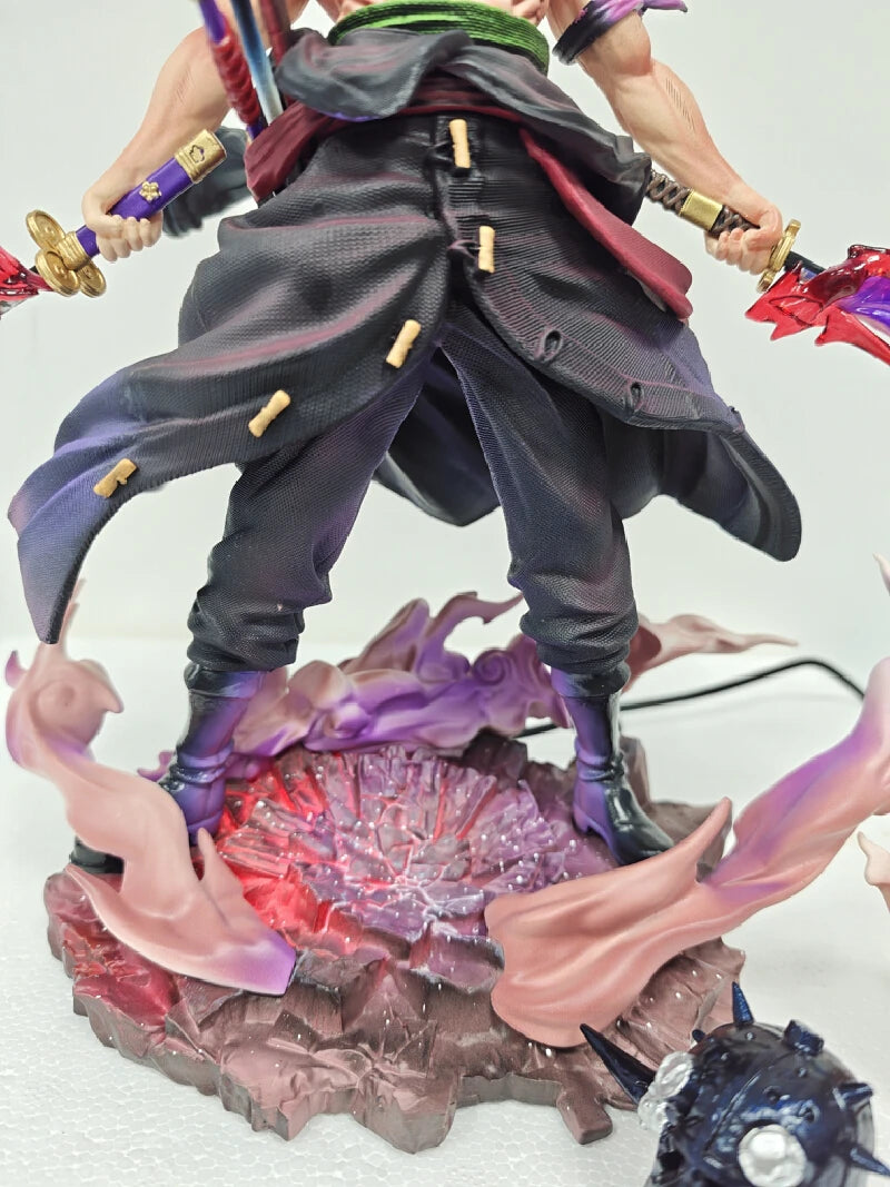 One Piece Explosive Energy Roronoa Zoro Double Head Anime Figure Pvc Collectible Model Statue Decoration Toys Doll Birthday Gift