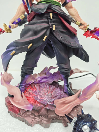 One Piece Explosive Energy Roronoa Zoro Double Head Anime Figure Pvc Collectible Model Statue Decoration Toys Doll Birthday Gift