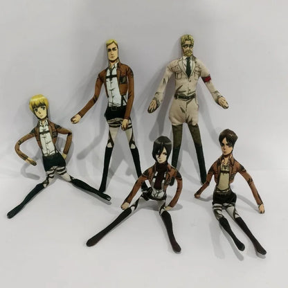 New Attack on Titan Eren Jaeger Armin Arlert Hange Zoe Personalized Anime Movie Accessories Creative Cartoon Movable Doll Gifts