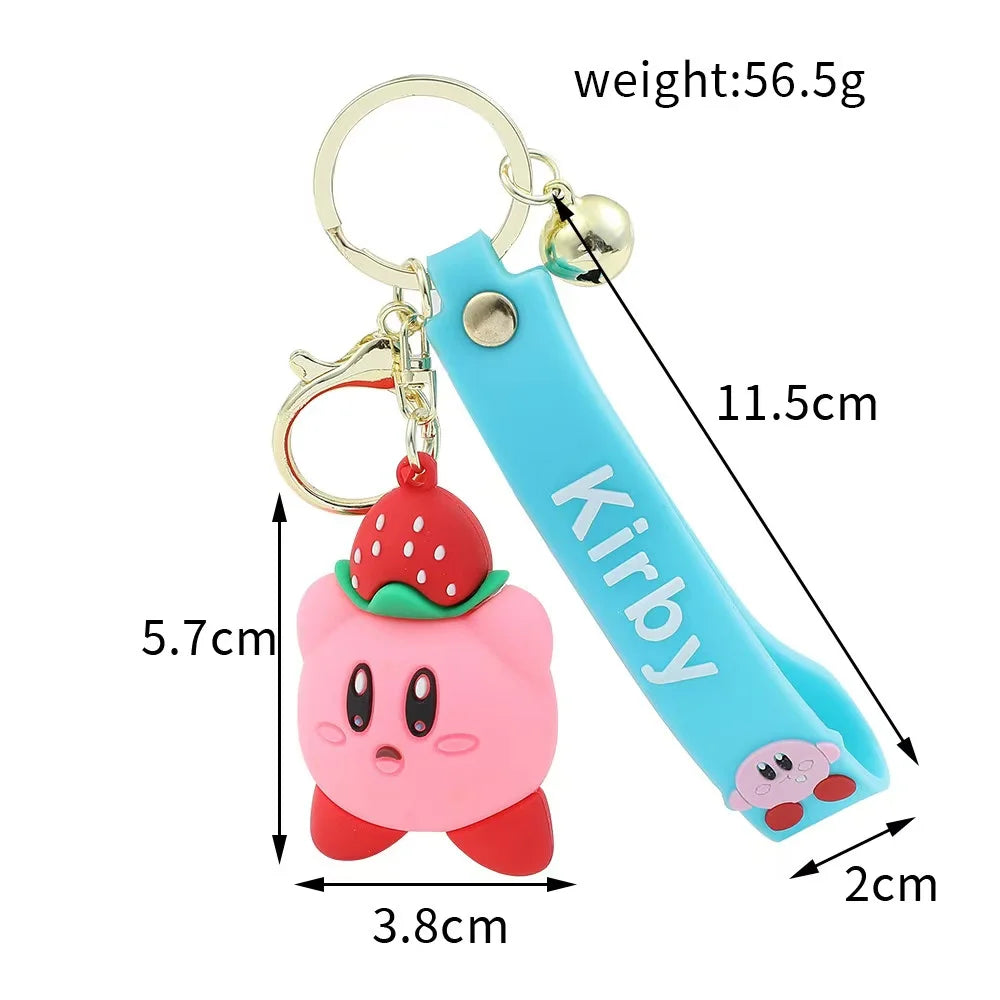 Kirby Cartoon Keychains For Bag Car Key Chains Gift Decoration