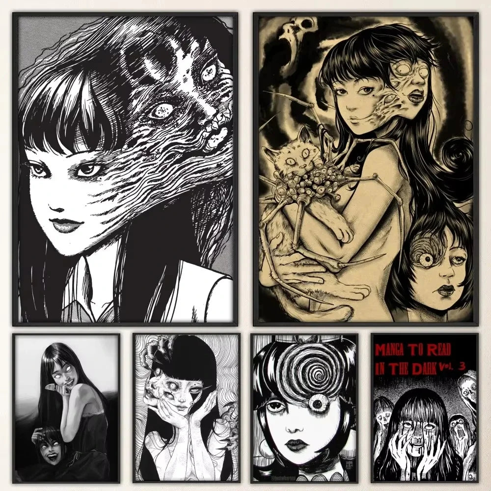 Junji Ito Horror Canvas Poster