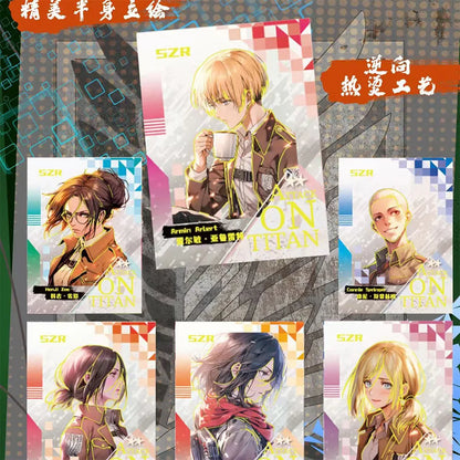 New YOUKA Attack on Titan Card Deluxe Edition Hot-blooded Battle Card Anime Character Collection Cards Toys Gifts