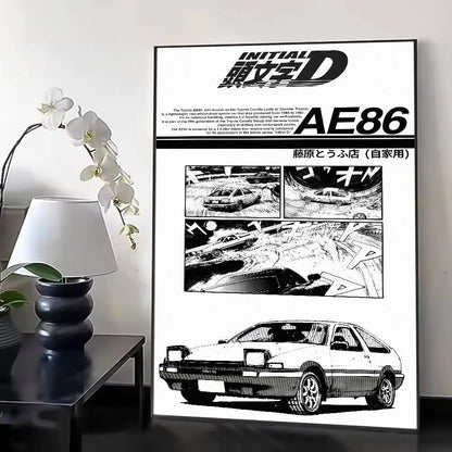 Initial D Poster Sticker