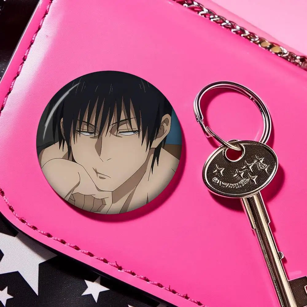 Anime Toji Fushiguro Photo Brooches Creative Round Badge Gifts Pins 32/44/58mm