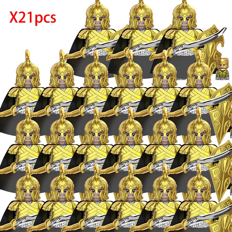 Lord Rings Elves Orcs Army Dwarf Rohan Mini Action Toy Figures Building Blocks Assembly Toys for Kids Birthday Gift