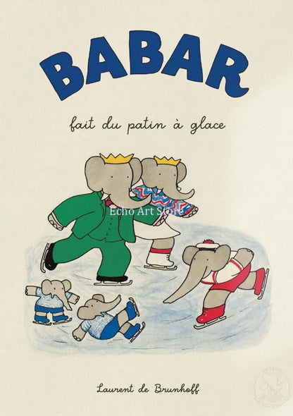 Babar Family Car Canvas Poster