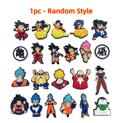 1/10/40PCS Dragon Ball Combo Anime Shoe Charms Goku and Master Roshi DIY Shoe Decorations, Perfect Choice for Party Gifts