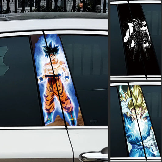 Anime Son Goku Car Stickers Auto B Pillar Waterproof Funny Decoration