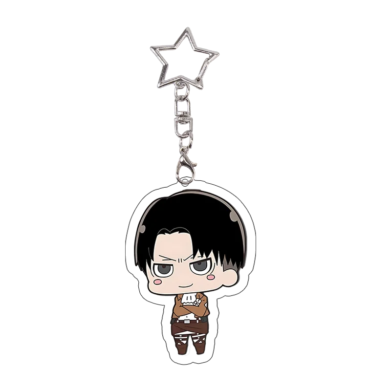 26pcs Attack on Titan Acrylic Keychain Mikasa Annie Levi Chibi Keyring Key Accessories Pendant Collect Reiner Birthday Gift