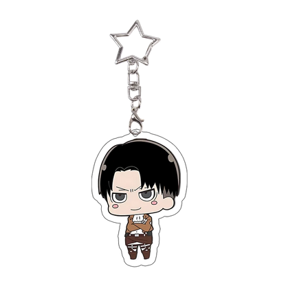26pcs Attack on Titan Acrylic Keychain Mikasa Annie Levi Chibi Keyring Key Accessories Pendant Collect Reiner Birthday Gift