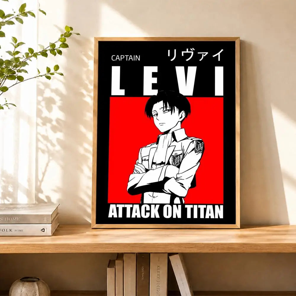 Levi Ackerman Attack On Titan Poster Water Proof Paper Print Room Decor Stickers Art Wall Decor Living Room