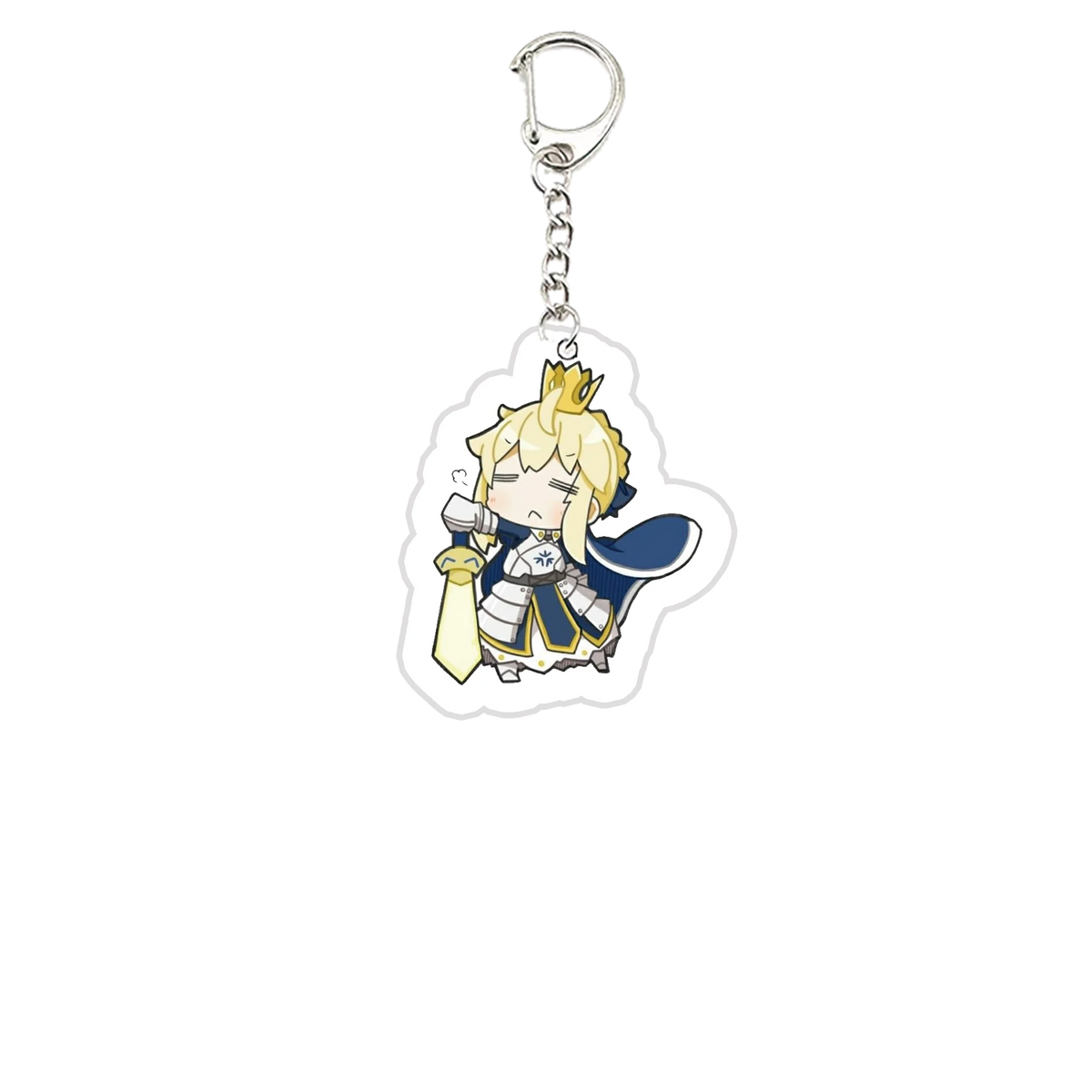 Acrylic Fate Stay Night Keyring Key Chains Cute Artoria Pendragon Saber KeyChain Pendant KeyRing for Accessories Bag Fans Gifts
