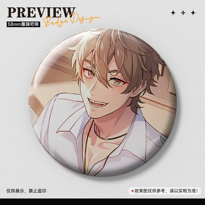 Cartoon Anime Game Nu: Carnival Eiden Yakumo Olivine Kuya Blade Metal Badge Button Brooch Pin Cosplay Cute keychains fans Gifts