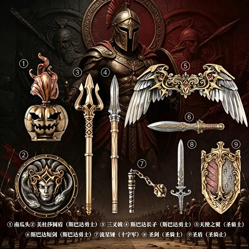 Original Logo 2026 New Big Player Series Long Shield Ancient Shield Model Ornament Desktop Decoration Creative Gift and Action