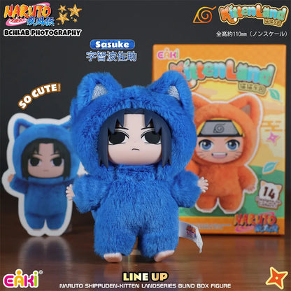 Brand New In Stock Genuine EAKI Naruto Shippuden KittenLand Vinyl Series Third Blind Box Plush Figurine Model Toys Holiday Gifts